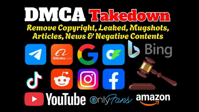 permanently remove mugshots articles harassing defaming copyright leaked by dmca