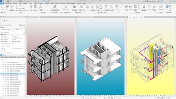 Do floor plans,autocad,etab elevations by revit and render 3d views by ...
