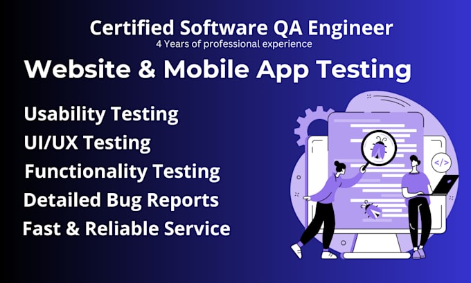 test your website usability, functionality and UI ux