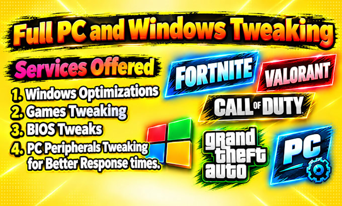 optimize, repair, tweak, overclock your PC computer for gaming fortnite valorant