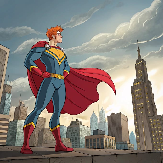 create superhero cartoon character for you