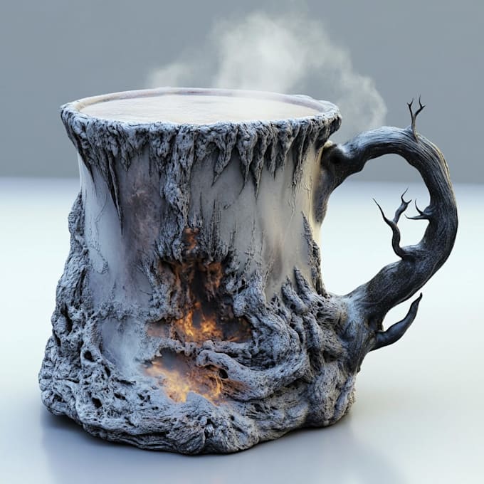 create a custom coffee mug design or coffee cup design