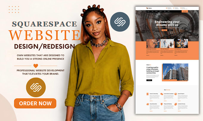 build squarespace website design or redesign squarespace website development