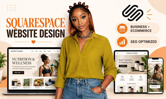 build squarespace website design or redesign squarespace for small businesses