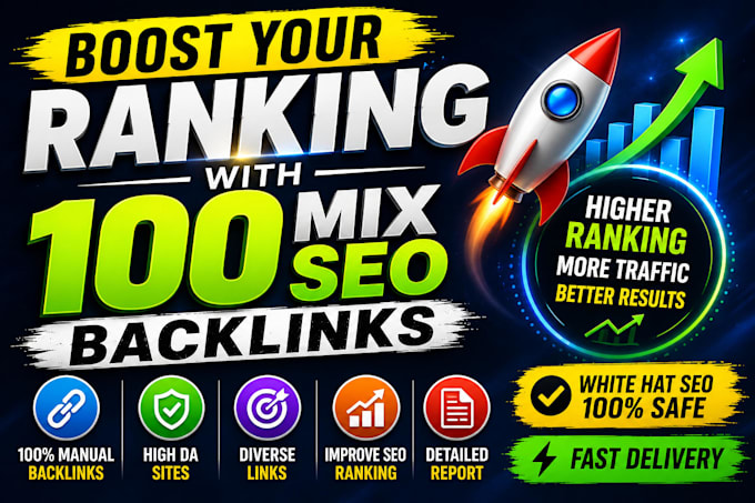 boost your ranking with 100 mix seo backlinks