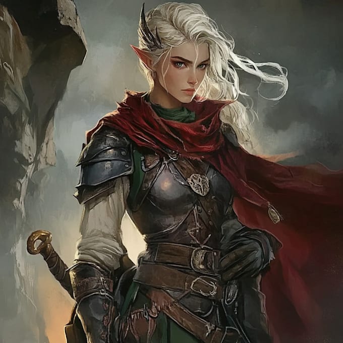 make a character illustration for a video game or science fiction
