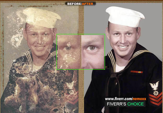 restore, repair, fix damaged photo, image restore