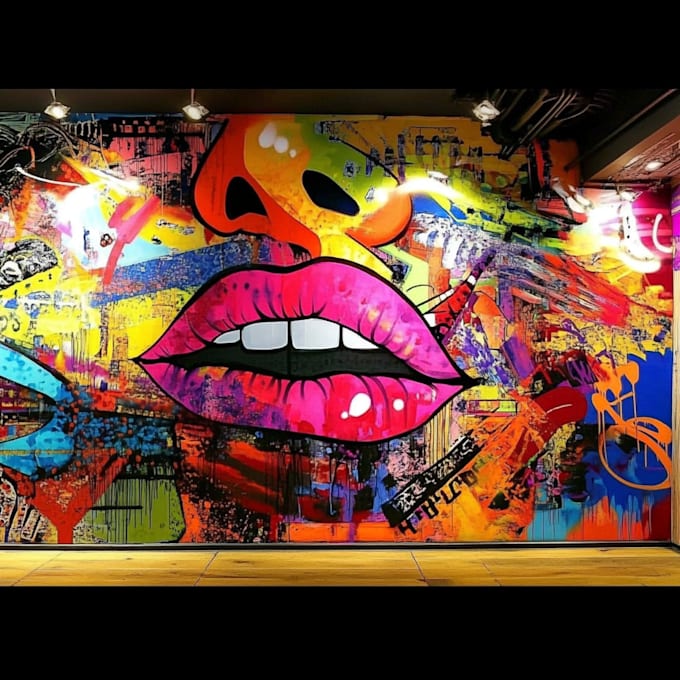 do creative doodle wall art, canvas, mural, graffiti