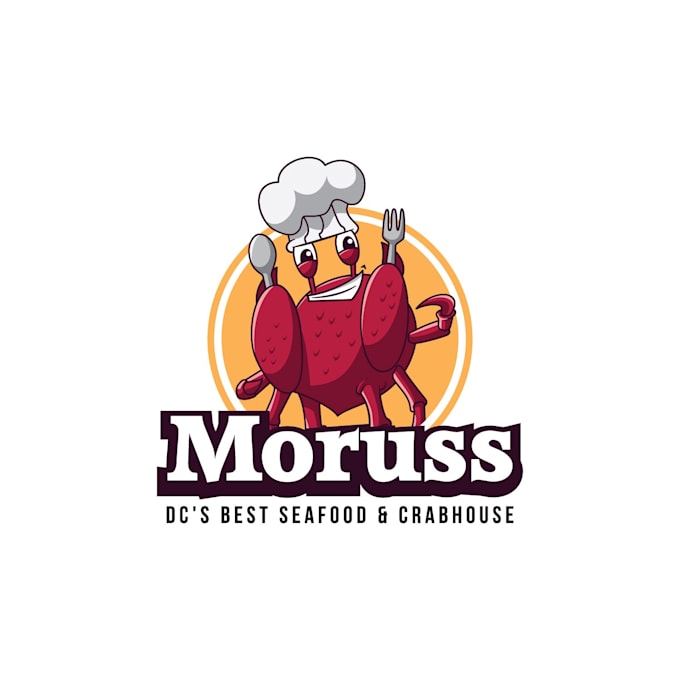 design awesome crab cartoon logo