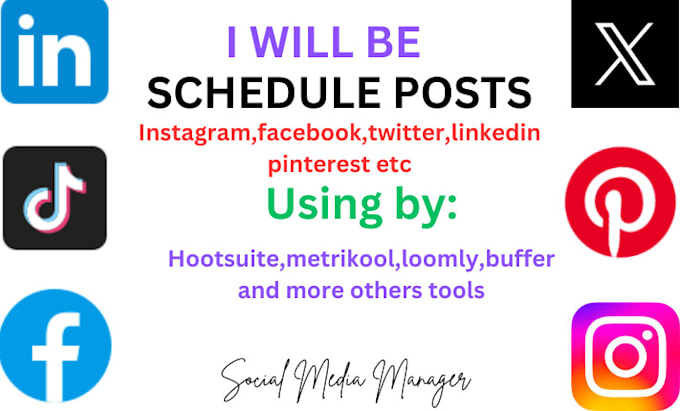 schedule post on instagram,facebook,tiktok,youtube etc
