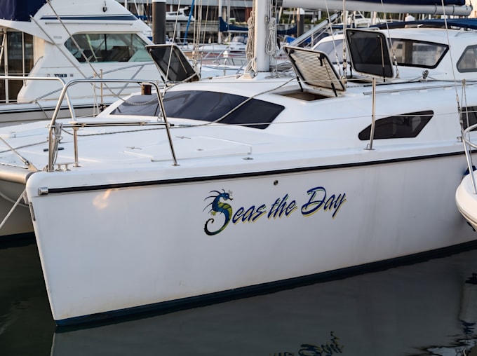 design custom boat name logo and vinyl lettering decals