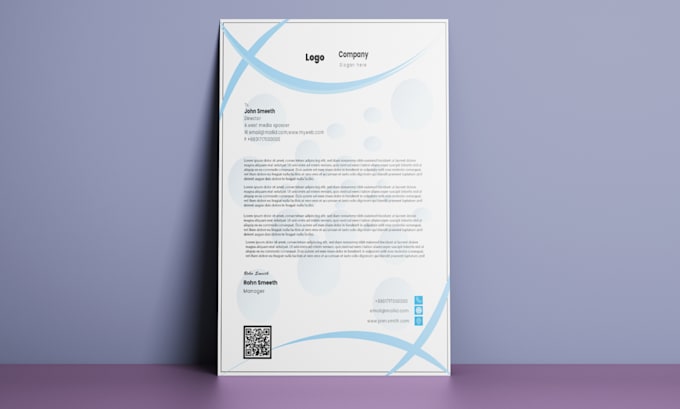 get a creative and custom letterhead design