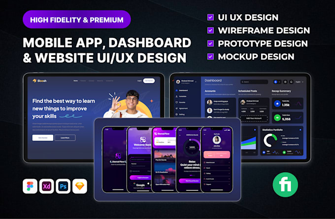 do UX UI design, app design, figma website design, wireframes, prototypes, figma