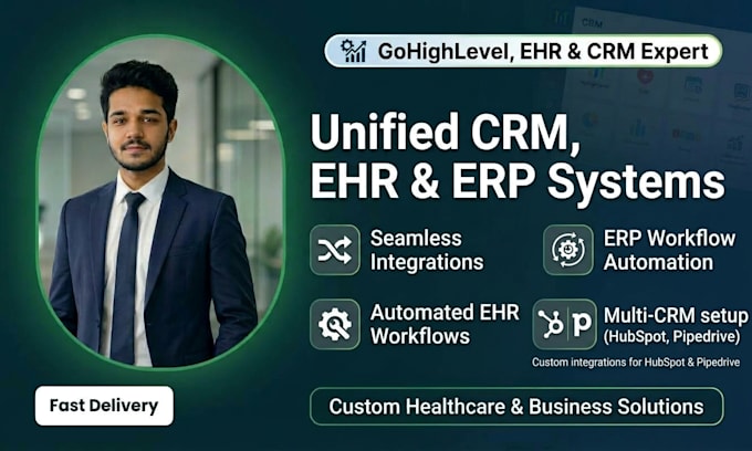 setup gohighlevel zoho hubspot pipedrive crm automation and erp