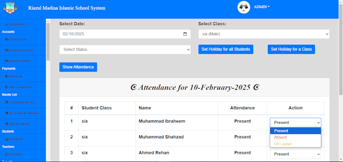 build school attendance system with automated SMS alerts