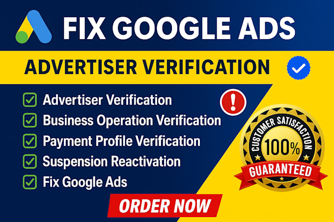 do google ads account verification, business operation, advertiser verification