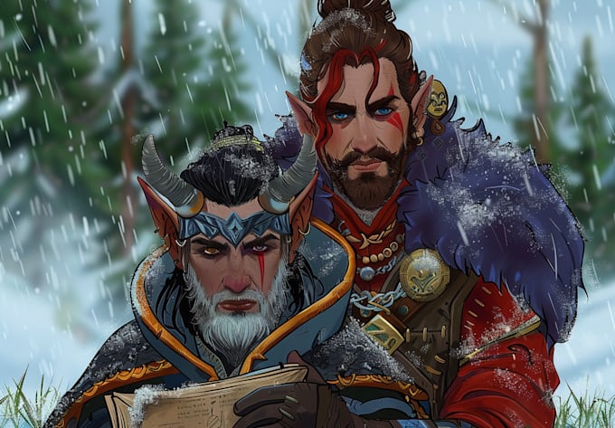 design dnd, fantasy character, dnd party, and concept art