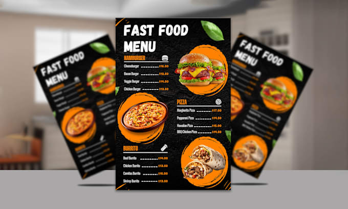 design professional restaurant menu or food menu