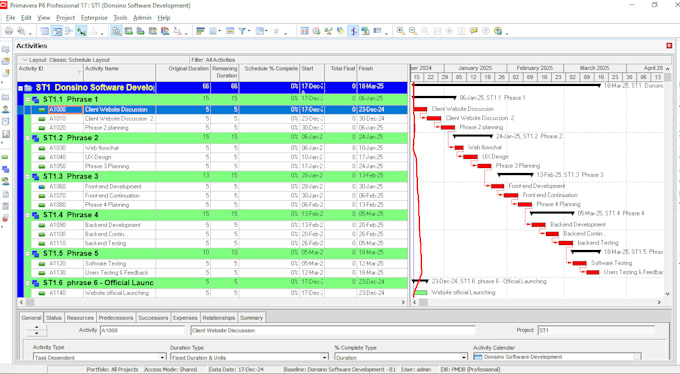 provide project planning and scheduling services in primavera p6
