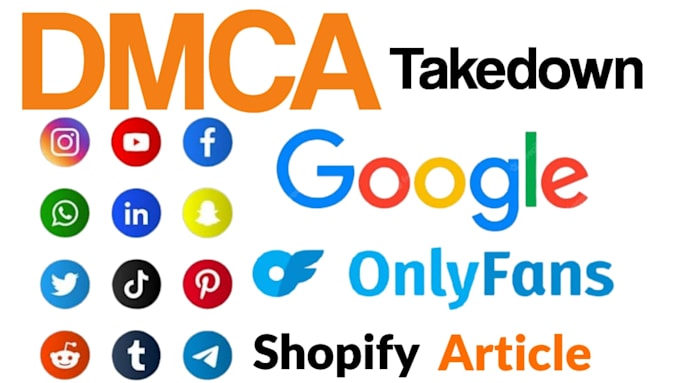 send dmca takedown notice to remove copyright post article private content etc