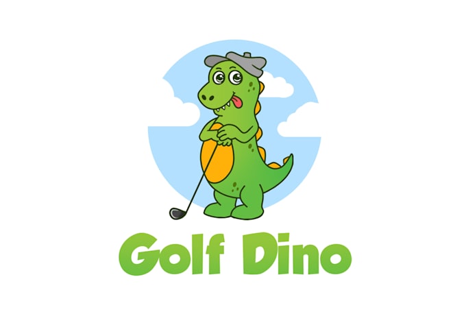 design awesome golf dino logo
