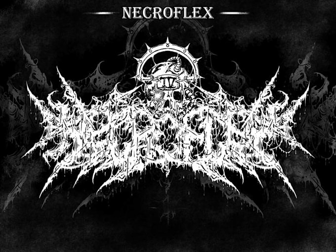 design grind, deathcore, death, heavy, and black metal logo