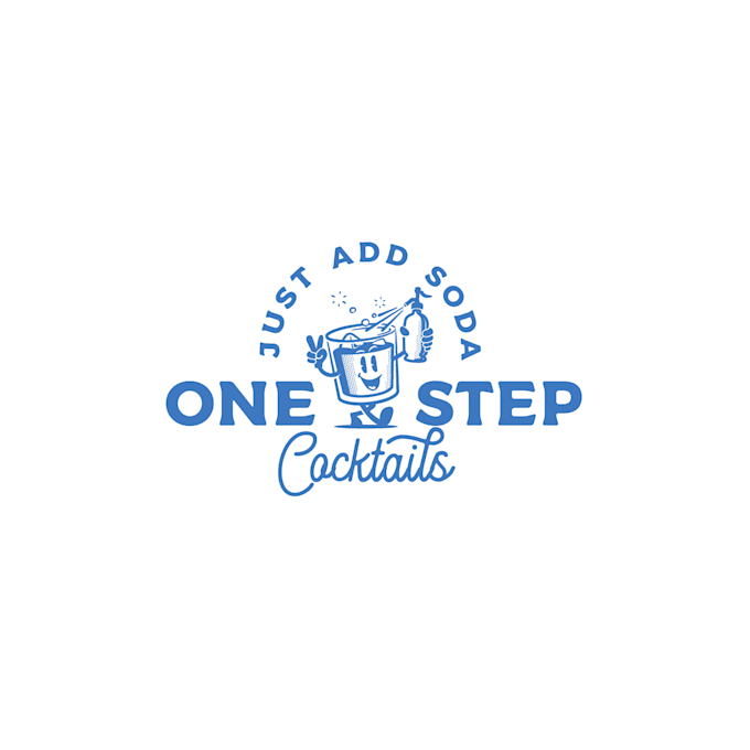 design awesome one step cocktails logo