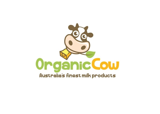 design unique organic cow logo