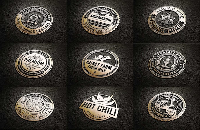 create 3d circular round, badge, or stamp, logo