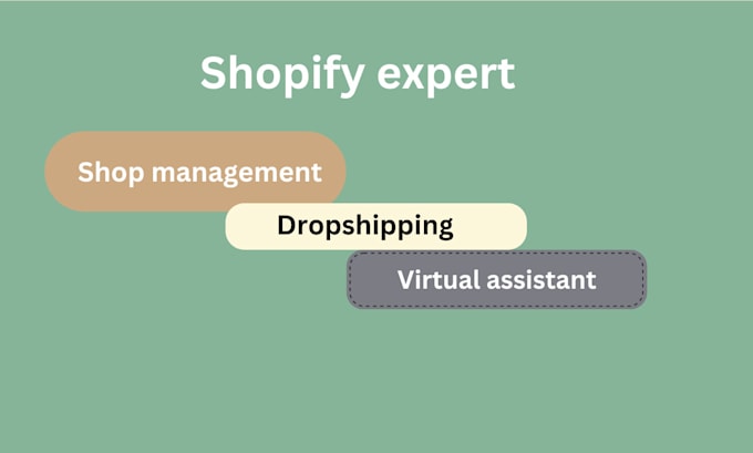 be a shopify dropshipping, store manager, and virtual assistant