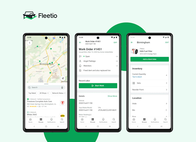 develop fleet management app, car rental app, logistic delivery app