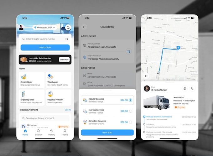 Develop fleet management app truck delivery app tracking app fuel ...