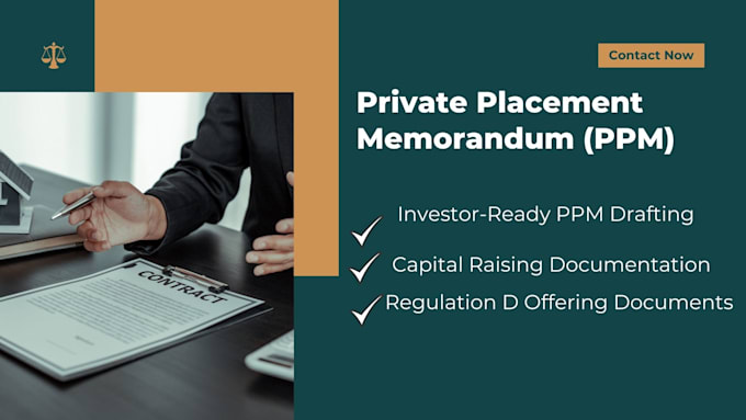 write private placement memorandum for real estate and hedge funds