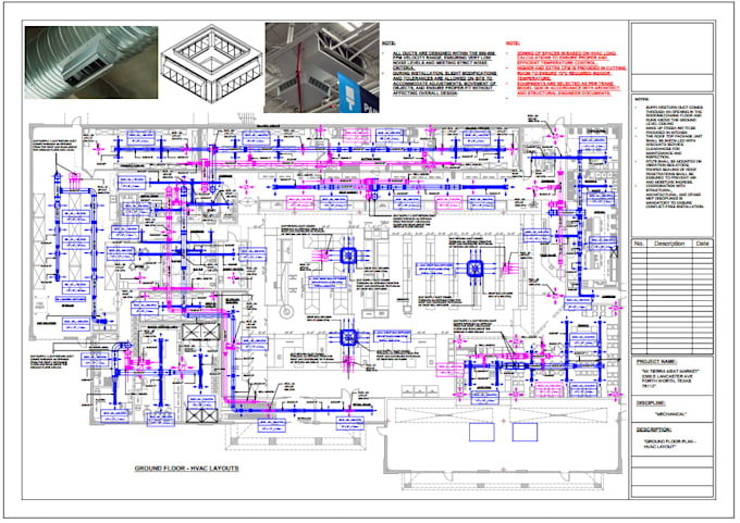 do hvac mechanical design, plumbing, duct design, technical hvac plan drawings