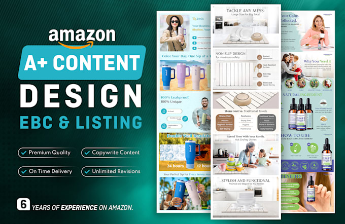 do professional amazon ebc design, a plus content, premium ebc