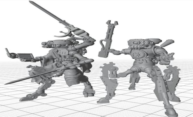 sculpt board game models, make cyberpunk mini character design, dnd stl 3d file