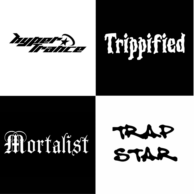 create a design text logo