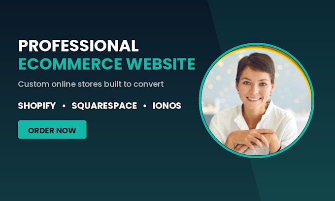 design a professional ecommerce website on shopify squarespace or ionos