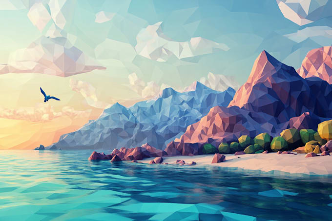 design a low poly illustration for you