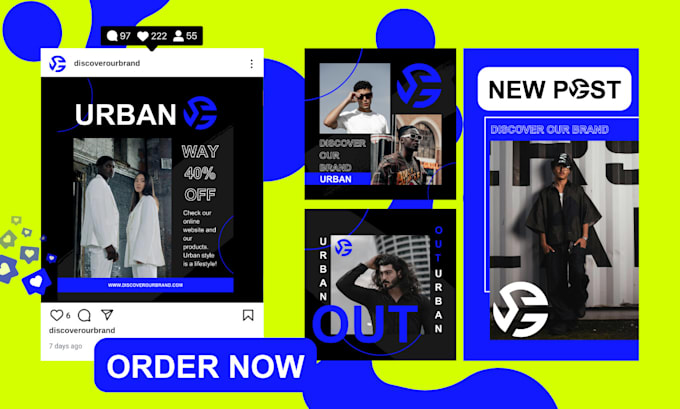 design social media post graphics for facebook instagram