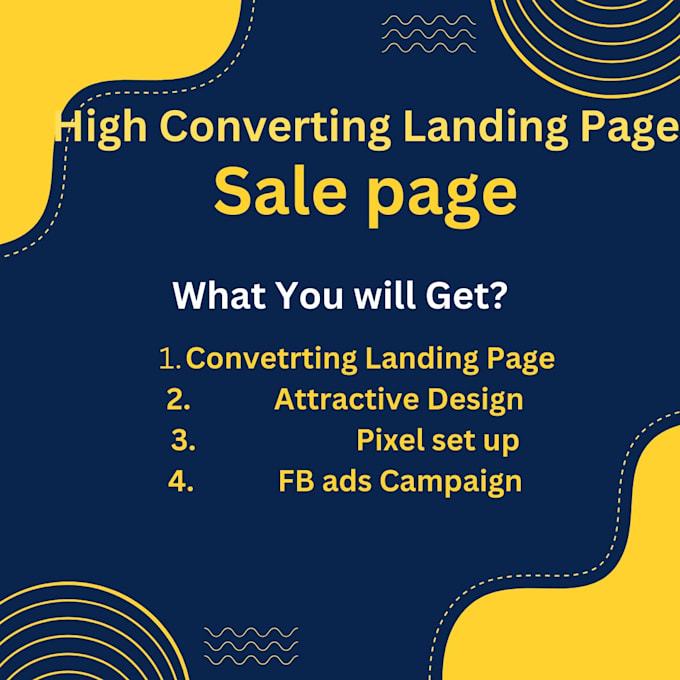 Create a responsive landing page, sales page as well as pixel setup and ...