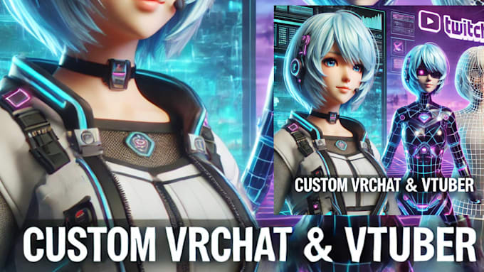 Rig and create a vrchat avatar vtuber vrchat live2d model for streaming ...
