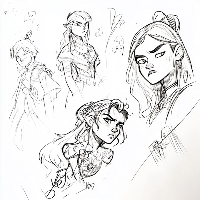 draw sketches with your character