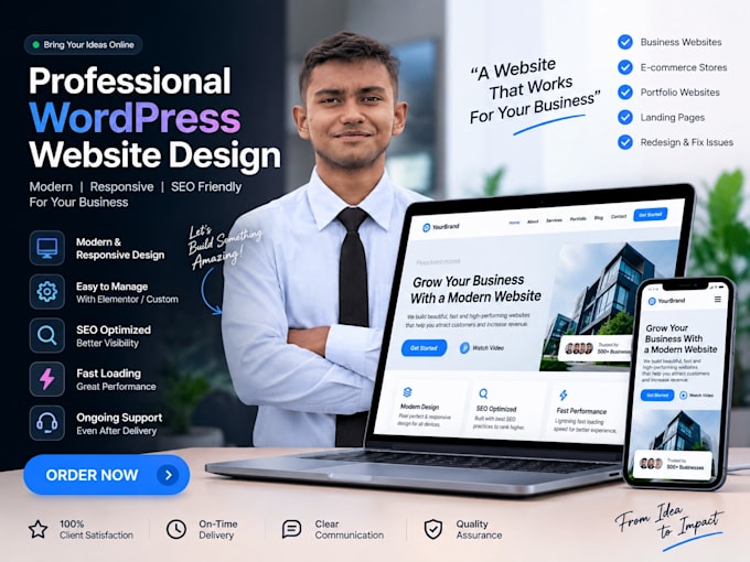 design or redesign wordpress website for your business