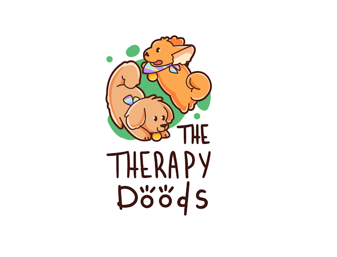 design cute therapy dogs logo