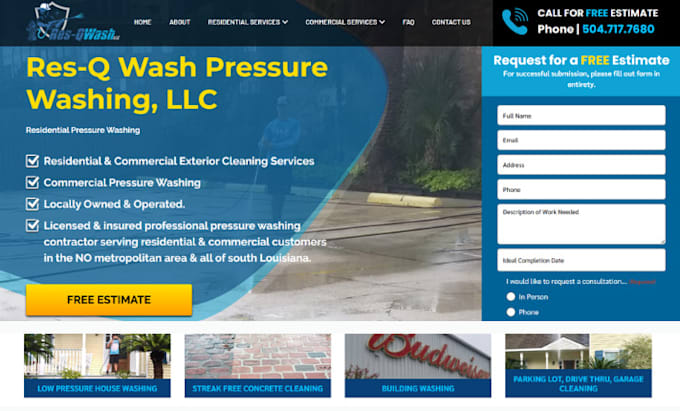 Design pressure washing website power washing, soft wash website by ...