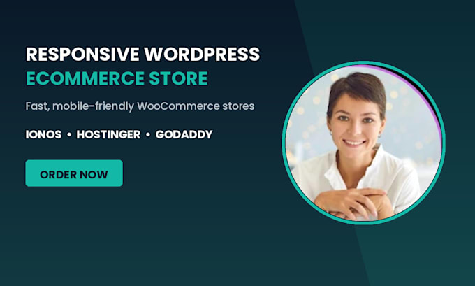 create a responsive wordpress ecommerce store on ionos hostinger ai or godaddy