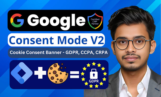 setup google consent mode v2, gdpr, ccpa cookie banner for ga4, ads