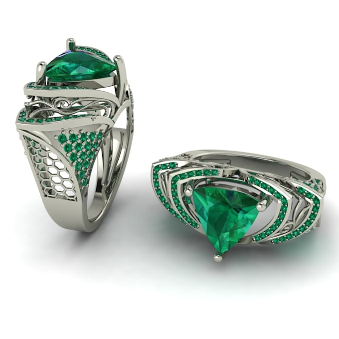 design 3d ring jewelry for 3d printing or rendering