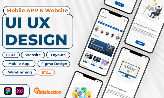 Do ui ux design, mobile app, and website design in figma with unlimited ...